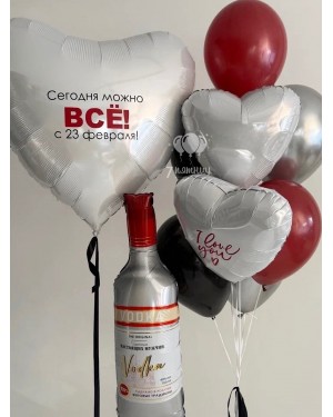 Набор шаров на 23 февраля Сегодня можно всё!