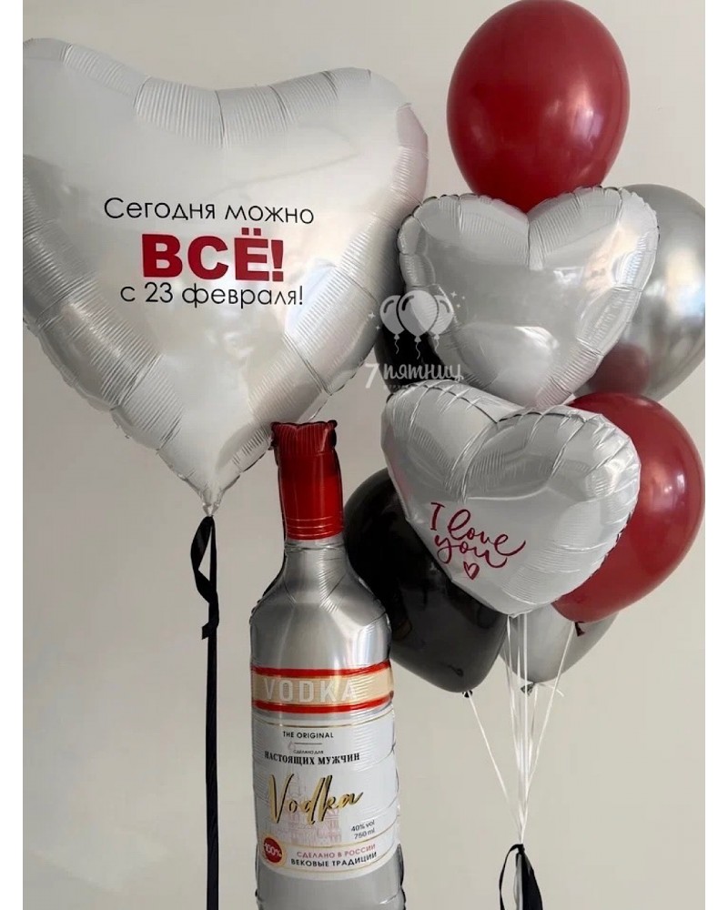 Набор шаров на 23 февраля Сегодня можно всё!