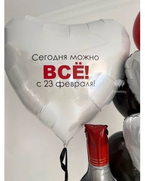Набор шаров на 23 февраля Сегодня можно всё!