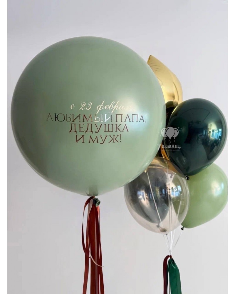 Набор шаров на 23 февраля для папы, дедушки и мужа