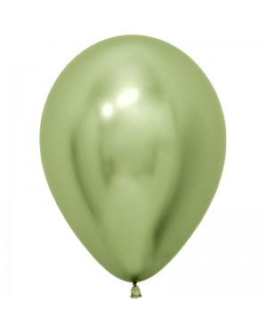 Шар (12''/30 см), с гелием, Лайм (931), хром