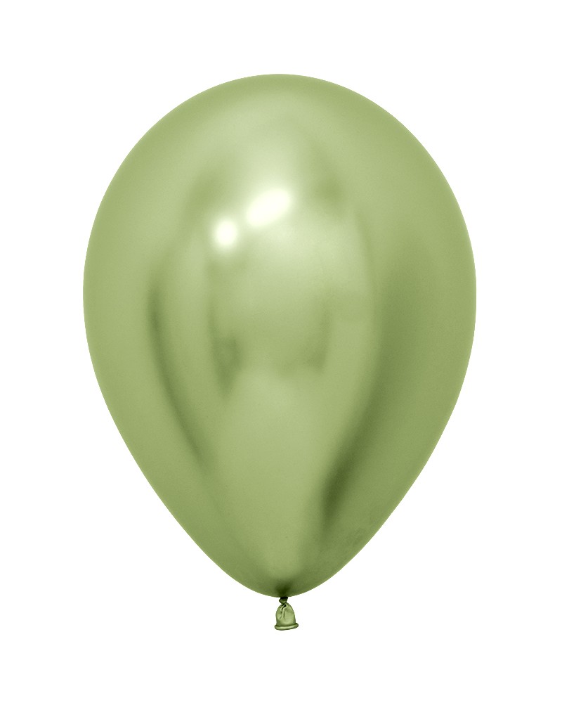 Шар (12''/30 см), с гелием, Лайм (931), хром