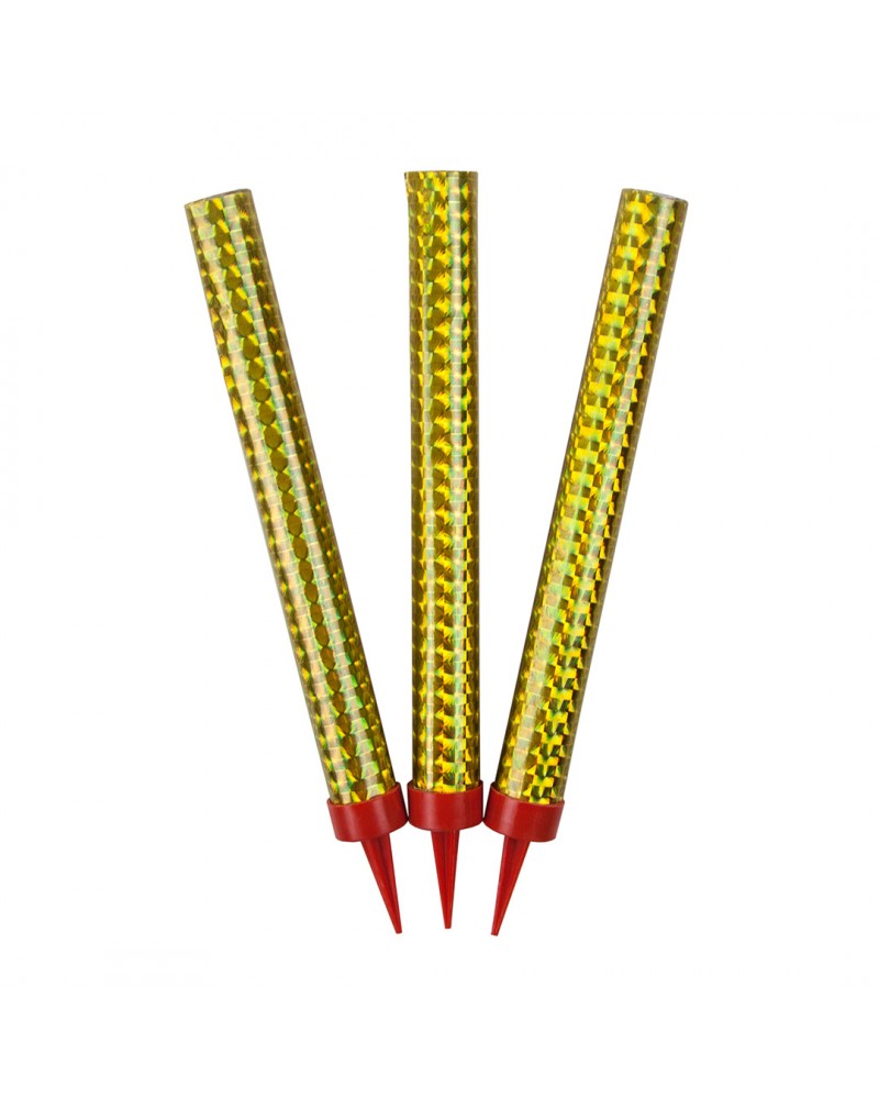 Свеча Фонтан для торта, 30 сек, 12 см, 3 шт