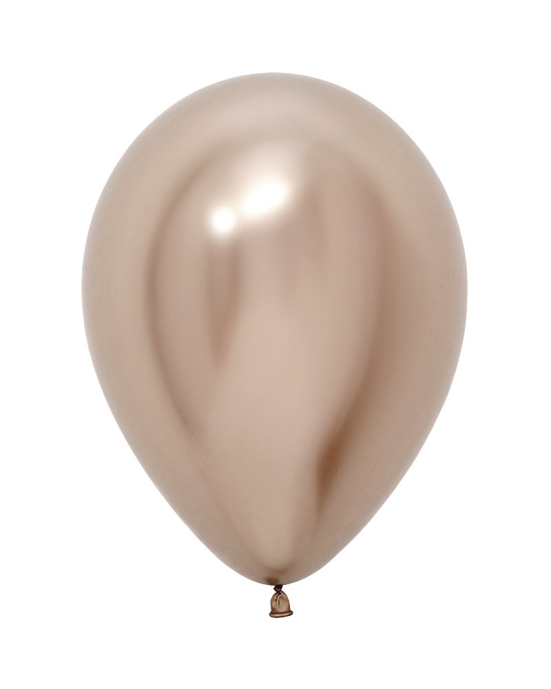 Шар (12''/30 см), с гелием, Шампань (971), хром