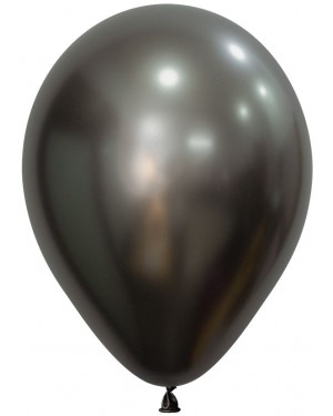 Шар (12''/30 см), с гелием, Полуночный Серый (880), шелк