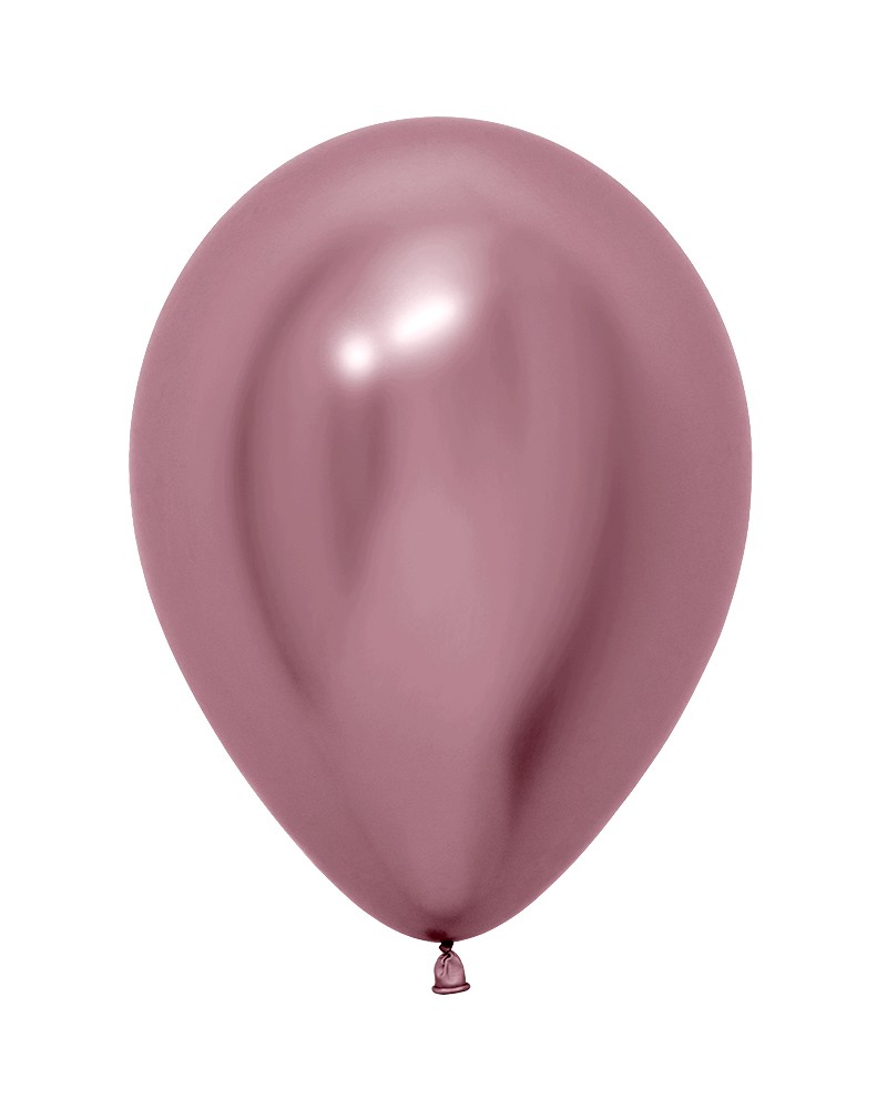 Шар (12''/30 см), с гелием, Розовый (909), хром