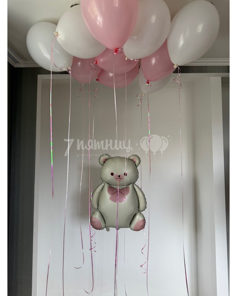 Шары для девочки с мишкой