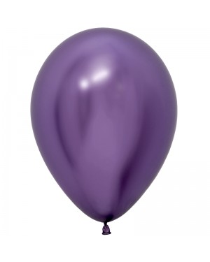 Шар (12''/30 см), с гелием, Фиолетовый (951), хром