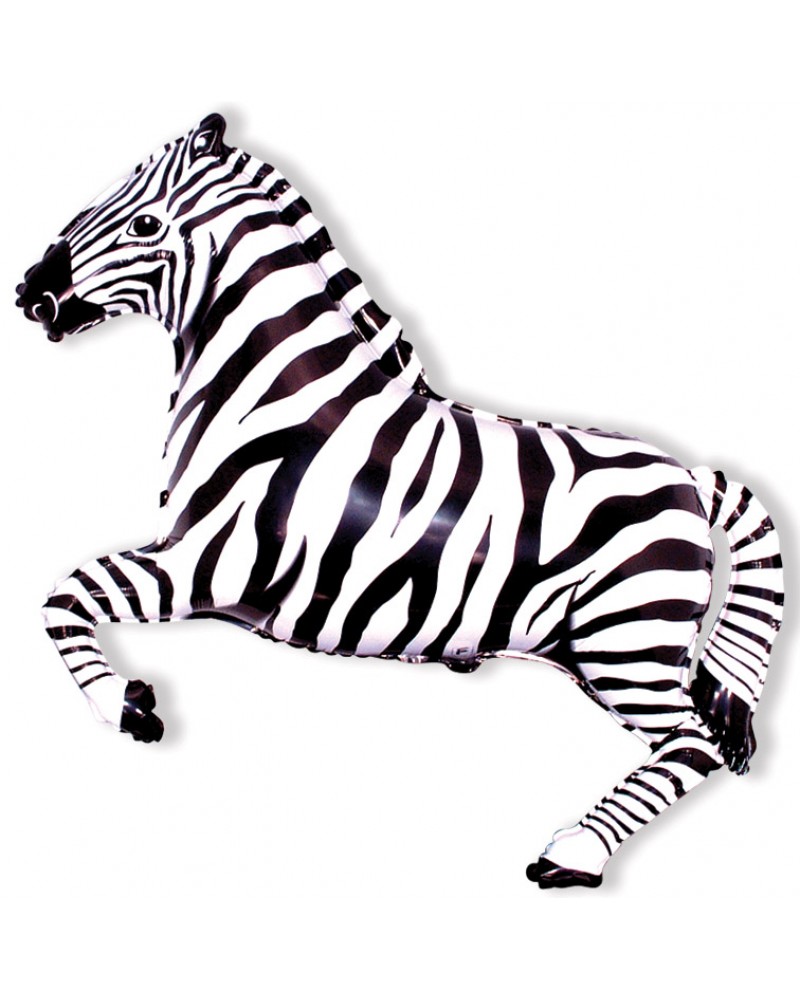 Шар (42''/107 см) Фигура, Зебра, Черный