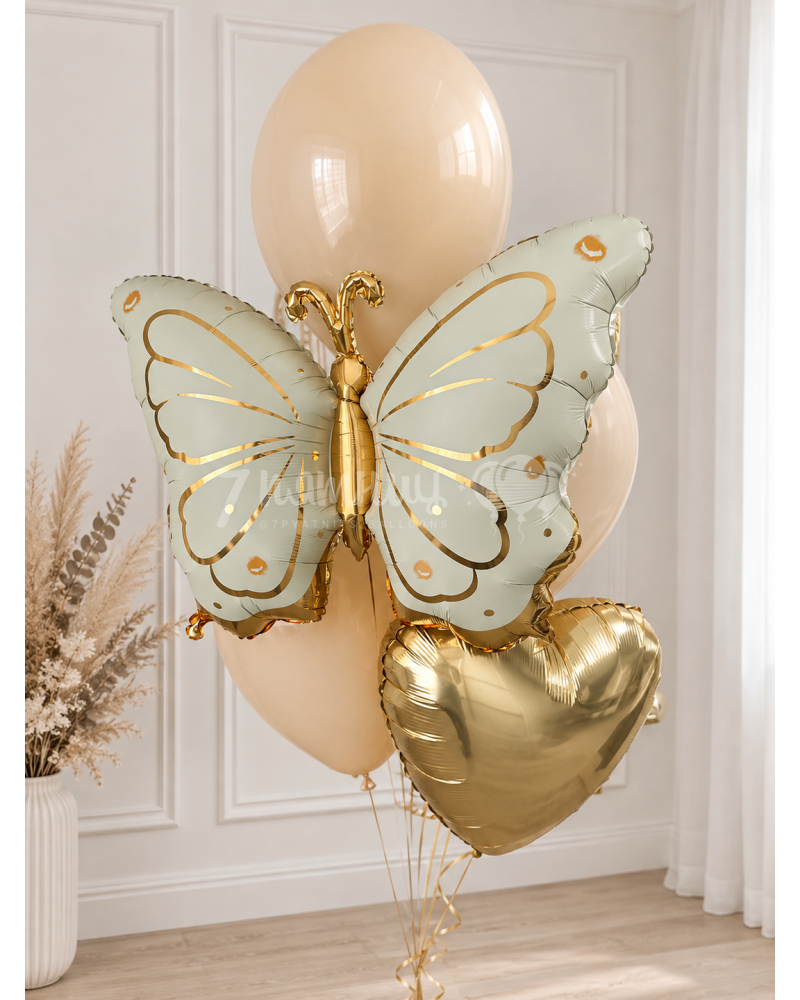 Фонтанчик шаров с бабочкой