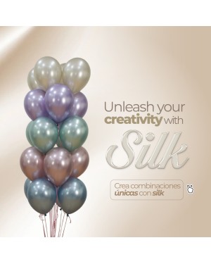 Шар (12''/30 см) с гелием, Устрично-белый (806), шелк