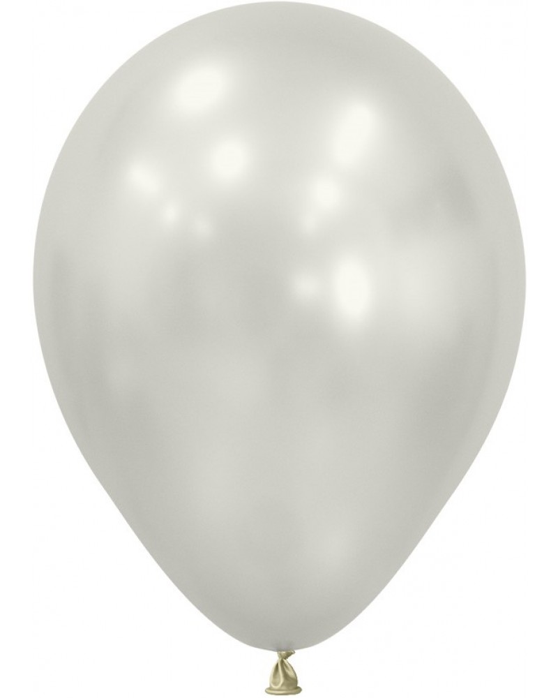 Шар (12''/30 см) с гелием, Устрично-белый (806), шелк