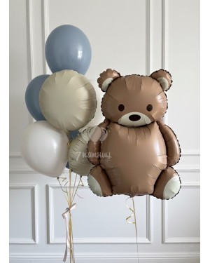 Набор воздушных шаров с мишкой