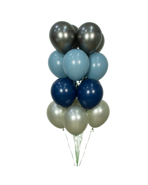 Шар (12''/30 см), с гелием, Полуночный Серый (880), шелк