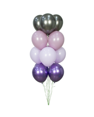 Шар (12''/30 см), с гелием, Полуночный Серый (880), шелк
