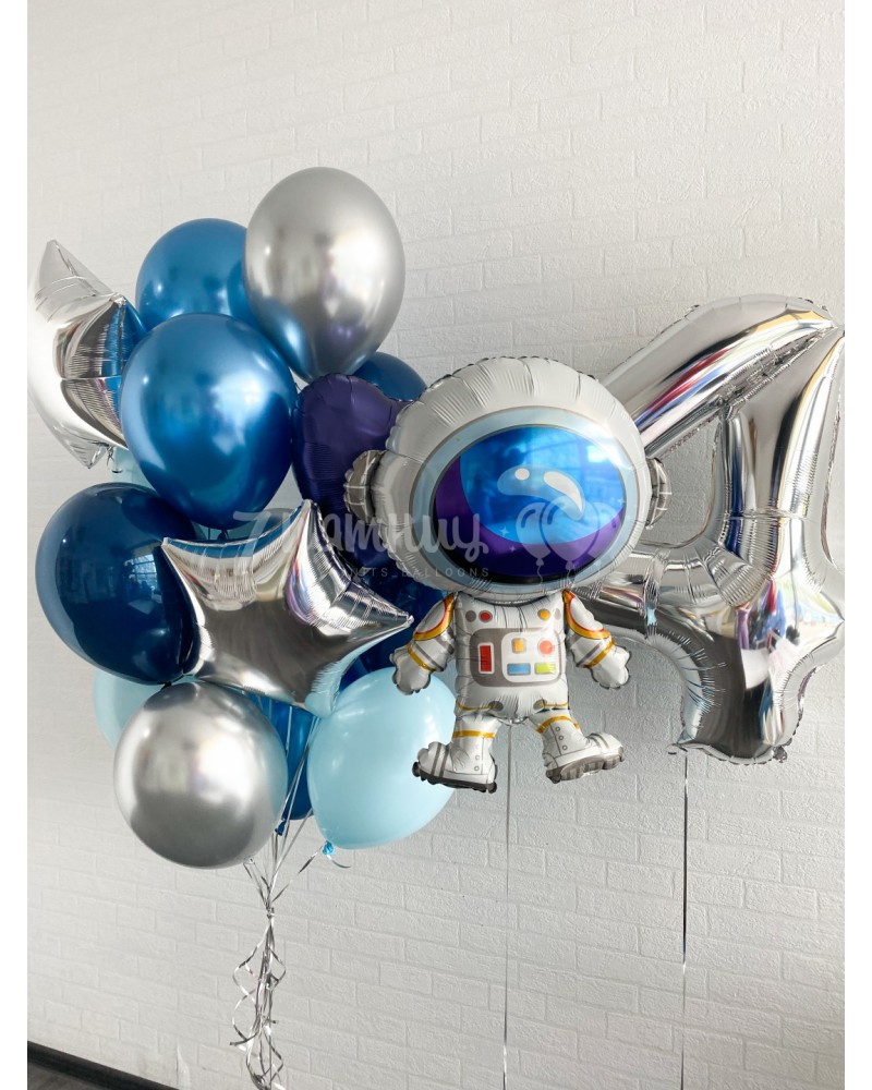 Воздушные шары для мальчика Космонавт на день рождения