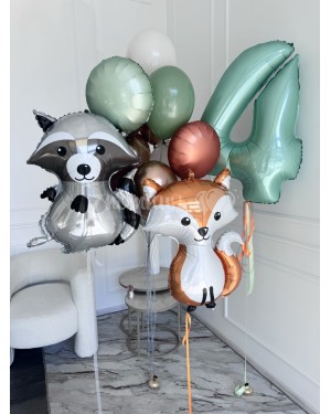 Воздушные шары для мальчика с цифрой 4