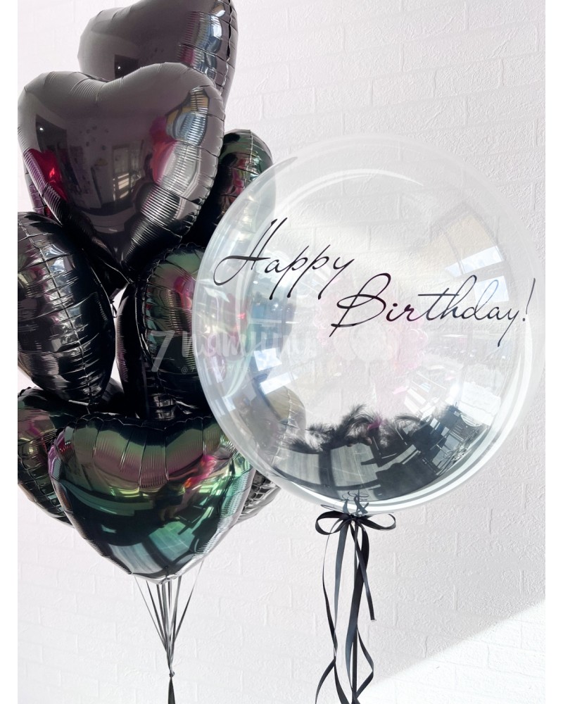 Набор шаров на день рождения Тотально черный