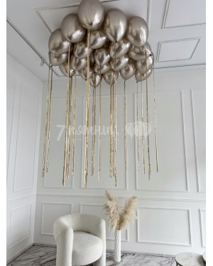 Шары под потолок Хром (21 шт)