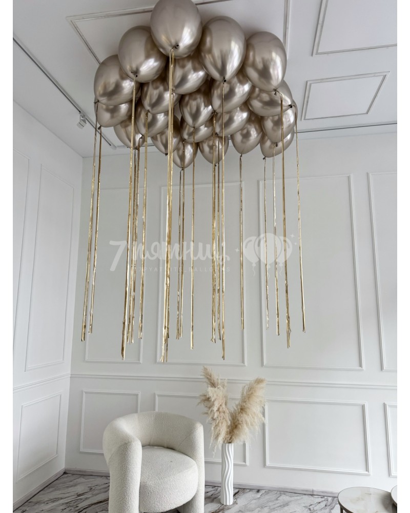 Шары под потолок Хром (21 шт)