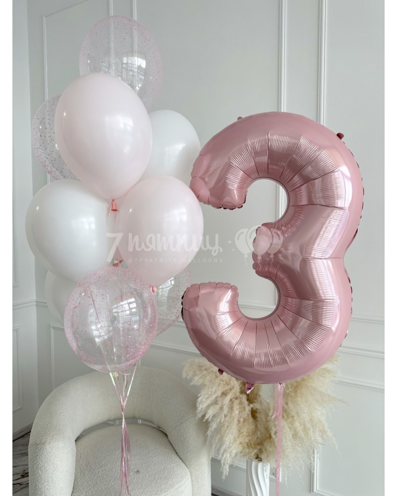 Цифра и розовый фонтан