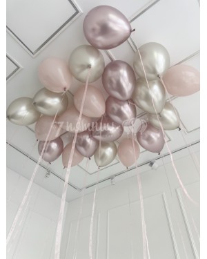 Шары под потолок Розовое счастье