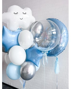 Большой набор шаров на выписку для мальчика