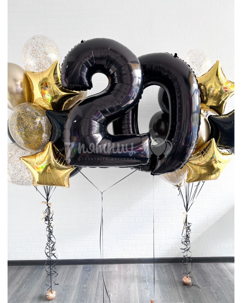 Набор шаров на день рождения 20 лет