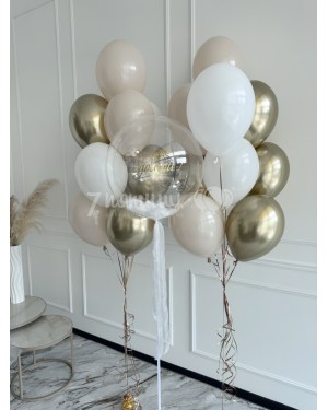 Воздушные шары на выписку Золото