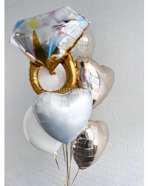 Воздушные шары для любимой Кольцо с бриллиантом