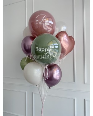 Набор шаров разнокалиберный  для девушки на 18 лет