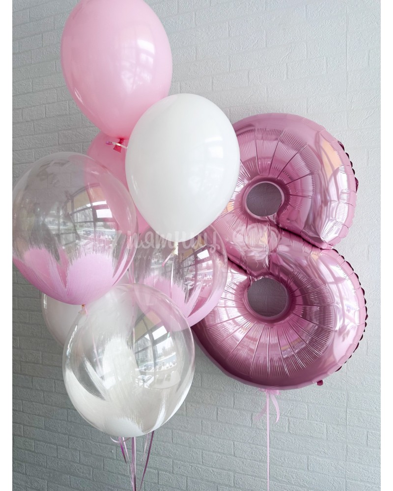 Воздушные шары для девушек на 8 марта