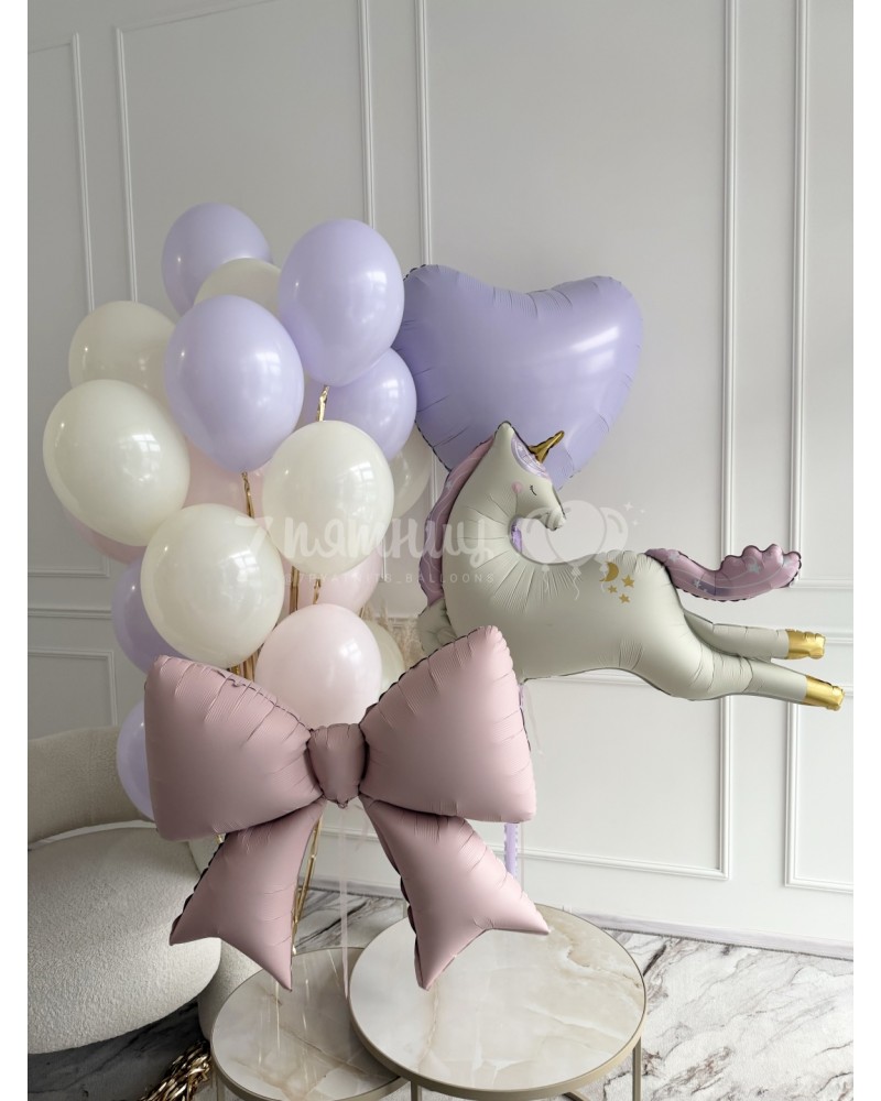 Воздушные шары с дождиком и набор фигур