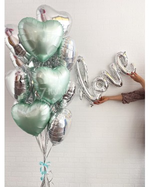 Набор шаров для любимых Мятный