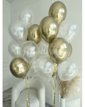 Фонтаны из воздушных шаров Роскошное золото