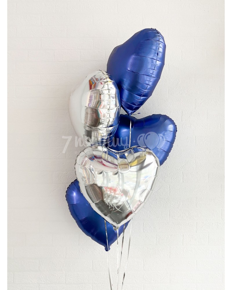 Фольгированные сердца Для него