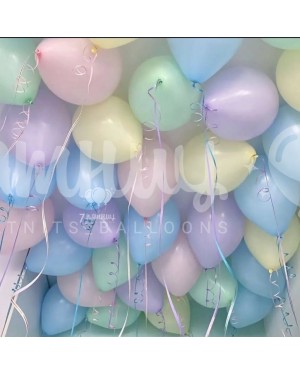 Шар 30 см однотонный пастель без рисунка ассорти