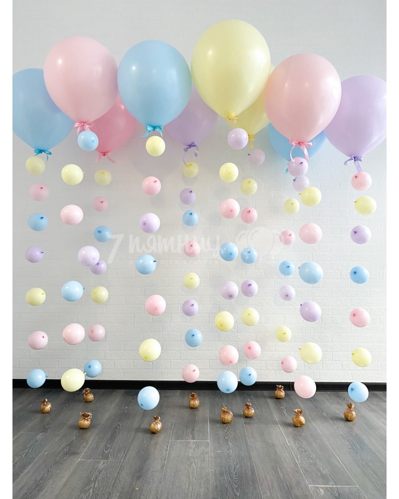 Воздушные шары Цепочки (пастель)