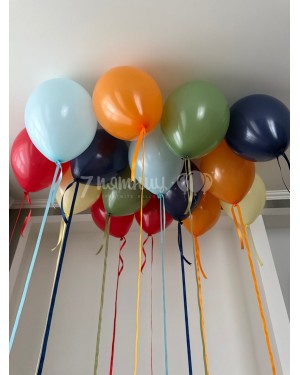 Воздушные шары на атласной ленте 15 шаров