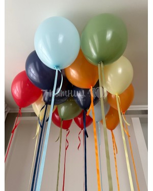 Воздушные шары на атласной ленте 15 шаров