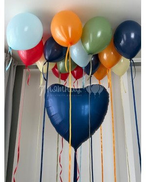 Стильный мужской набор шаров на атласной ленте