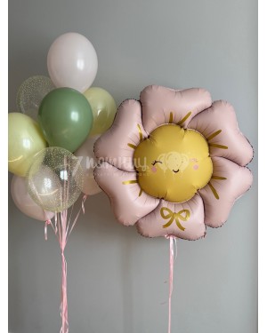 Набор воздушных шаров с цветочком