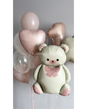 Набор шаров с мишкой и цифрой