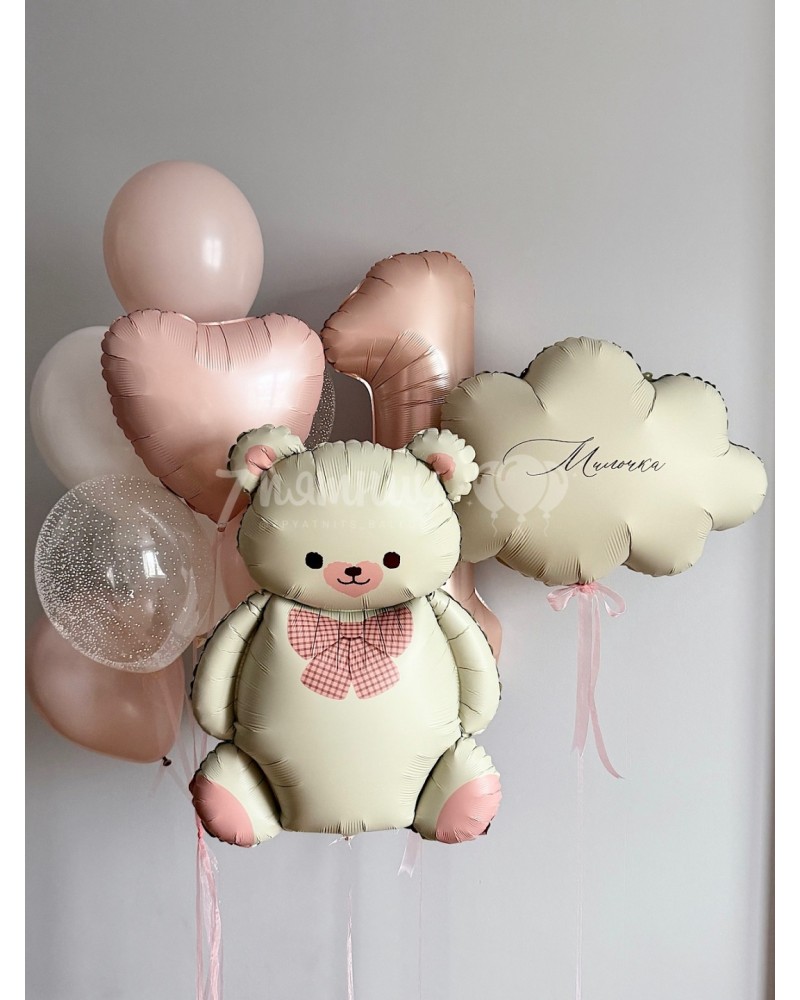 Набор шаров с мишкой и цифрой