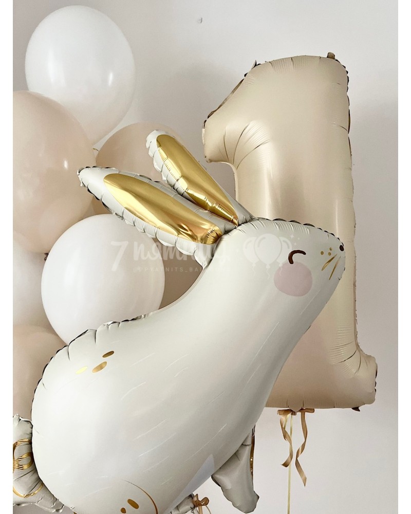 Шары на годик с зайкой