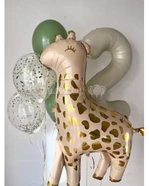 Шары с жирафом и цифрой для малыша