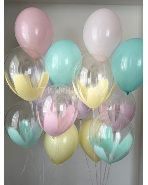 Нежные шары Браш для девушки - 2 фонтана