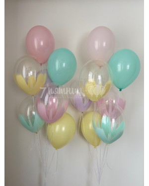 Нежные шары Браш для девушки - 2 фонтана