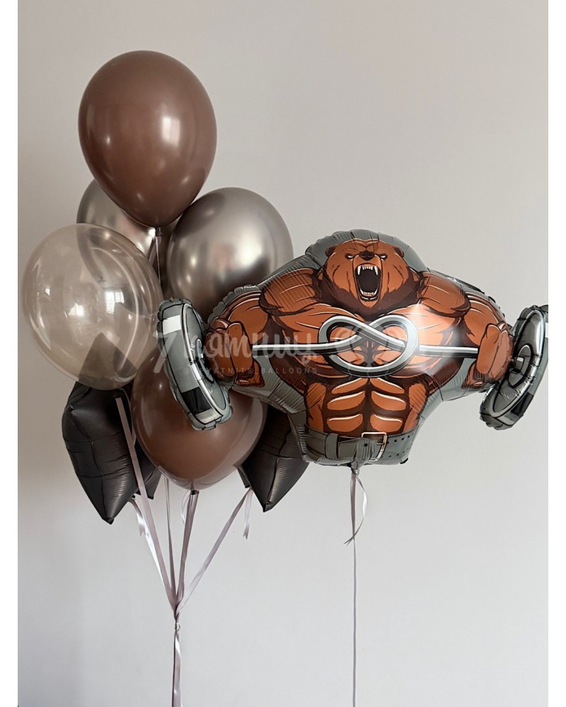 ШАры для мужчины с фигурой Медведь Качок