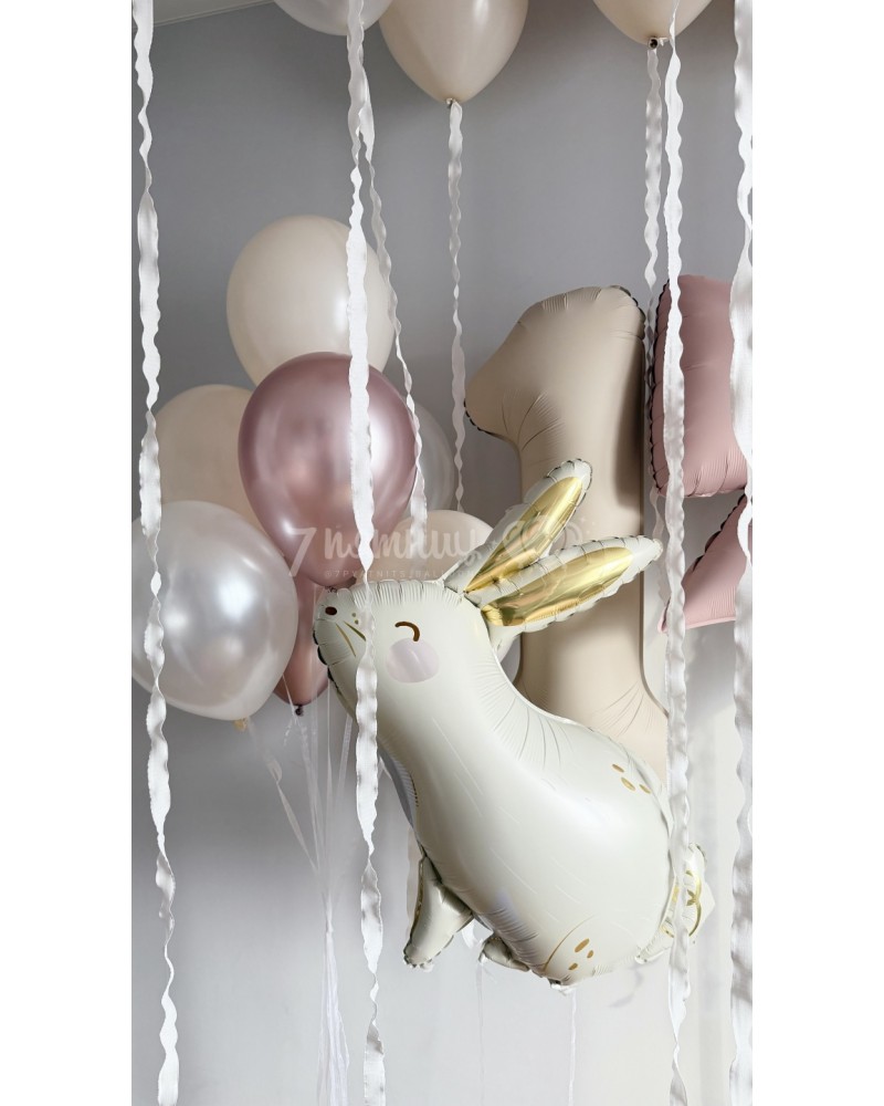 Большой набор шаров на годик для девочки в розовых тонах